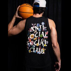 Mens Anti Social Social Club x Mitchell & Ness NBA Collection Jersey Black Large